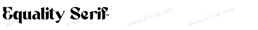 Equality Serif字体转换
